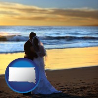 south-dakota a beach wedding at sunset