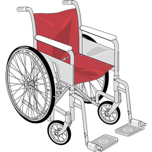 a wheelchair