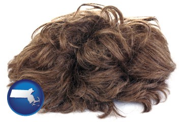 a wig - with Massachusetts icon