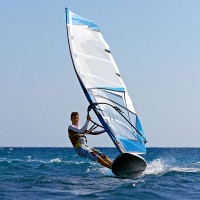 a windsurfer windsurfing