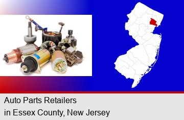 auto parts; Essex County highlighted in red on a map