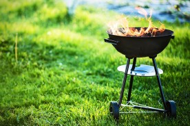 a round barbecue grill