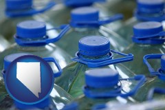 nevada map icon and bottled water