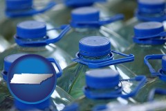 tennessee map icon and bottled water