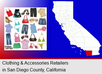 Clothing & Accessories Retailers in San Diego County, California