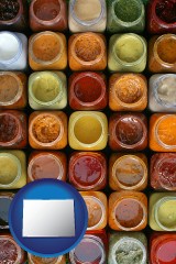 colorado map icon and sauces