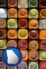 georgia map icon and sauces