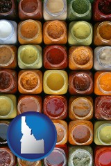idaho map icon and sauces