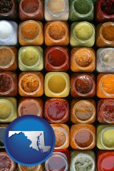 maryland map icon and sauces