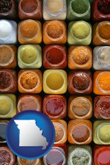 missouri map icon and sauces