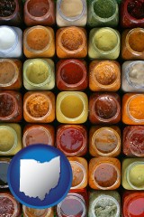 ohio map icon and sauces