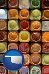 oklahoma map icon and sauces