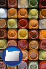 oregon map icon and sauces