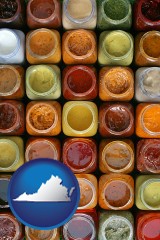 virginia map icon and sauces