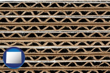 corrugated cardboard boxes - with Wyoming icon