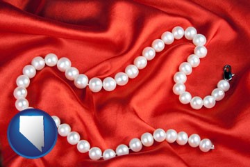 a faux pearl necklace - with Nevada icon