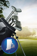 rhode-island golf clubs on a golf course