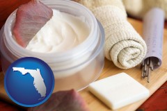 florida map icon and health and beauty products