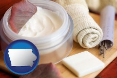 iowa map icon and health and beauty products