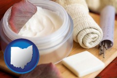 ohio map icon and health and beauty products
