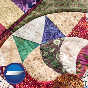 a patchwork quilt - with Tennessee icon