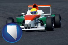 nevada map icon and a race car
