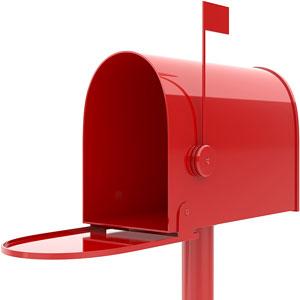 a red mailbox