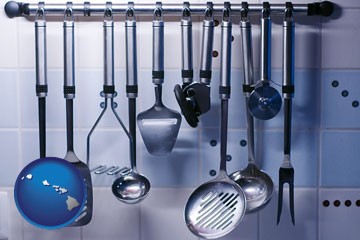 restaurant kitchen utensils - with Hawaii icon