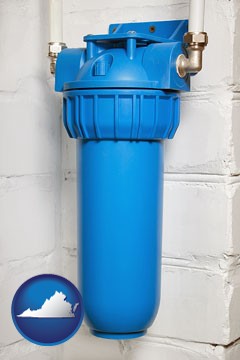 a water treatment filter - with Virginia icon